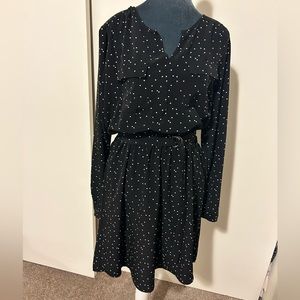 Black and white polka dot dress